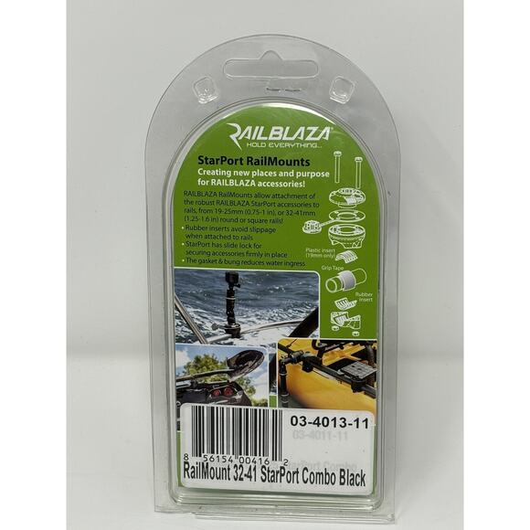 Railblaza RailMount StarPort Combo Black 32-41mm For Kayak & Fishing 03-4013-11 - Picture 2 of 2
